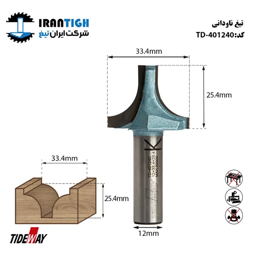 تیغ ناودانی کد TD-401240 tideway